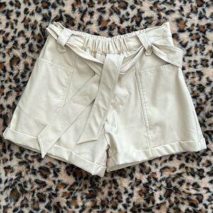 High waisted faux leather shorts NWOT